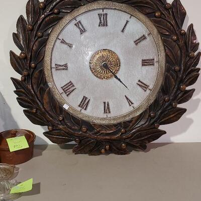 Extra Large Wall Clock with Roman Numbers Numerals Battery operated (item #60)