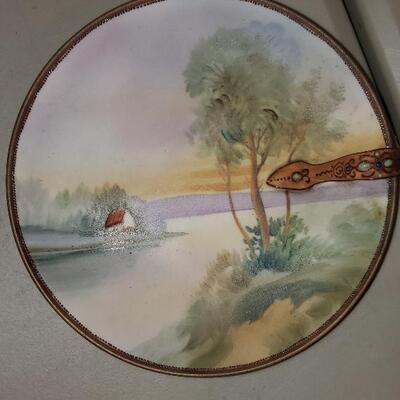 Nippon Hand Painted Plate with Handle (item #81)