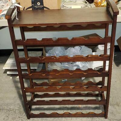 Wood Wine Rack Storage 25 x 10  x 34 inches Tall -  (item #101)