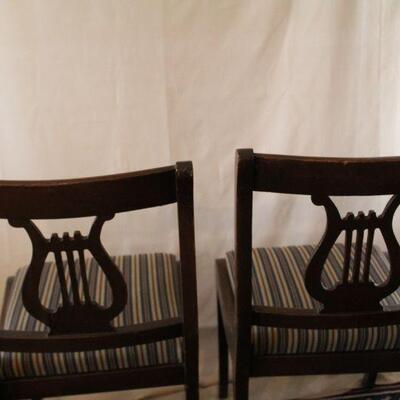 Pr Lyre Back Chairs