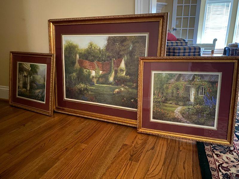 3pc framed Landscape prints