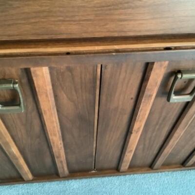 Mid Century Wood Nightstand Bookcase End Table