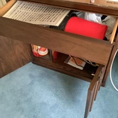 Mid Century Wood Nightstand Bookcase End Table