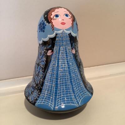Signed Russian Roly Poly Doll