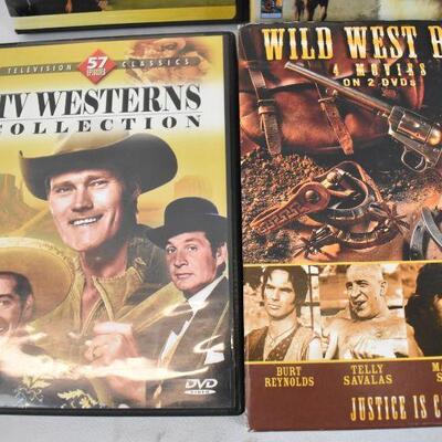 Westerns DVDs: Clint Eastwood Collection, Rin Tin Tin, TV, & Wild West 4 Movies
