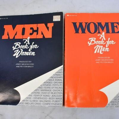 2 Books: Men A Book for Women 1978 & Women A Book for Men 1979