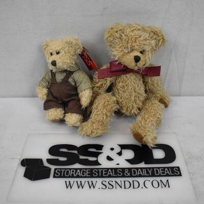 2 Stuffed Animal Bears: Russ & Tender Heart Treasures