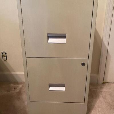 Metal 2 drawer file cabinet