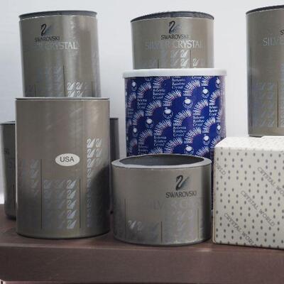113 Empty Swarovski Crystal boxes, Empty Large Louis Vuitton box