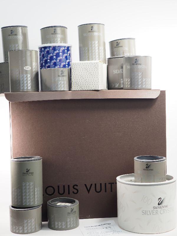 113 Empty Swarovski Crystal boxes, Empty Large Louis Vuitton box