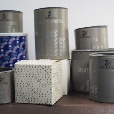 113 Empty Swarovski Crystal boxes, Empty Large Louis Vuitton box