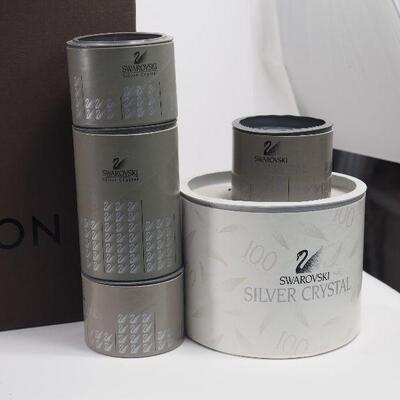 113 Empty Swarovski Crystal boxes, Empty Large Louis Vuitton box