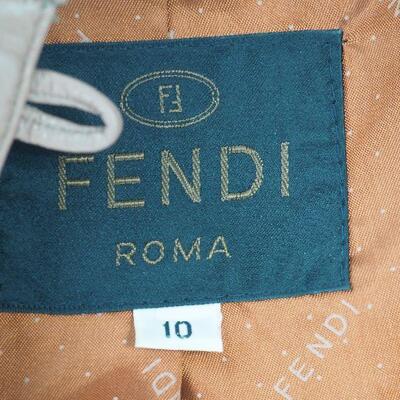 Lot 116 Vintage brown leather Fendi short jacket
