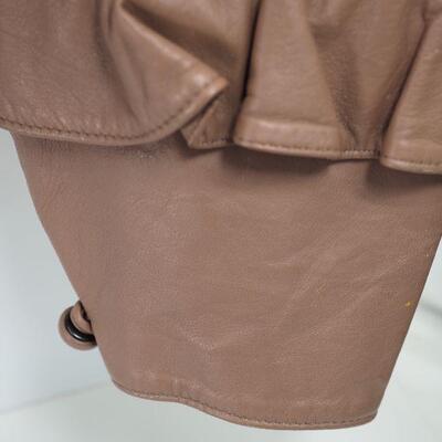 Lot 116 Vintage brown leather Fendi short jacket
