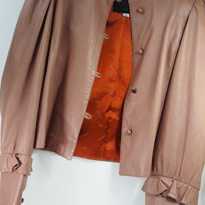 Lot 116 Vintage brown leather Fendi short jacket