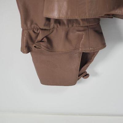 Lot 116 Vintage brown leather Fendi short jacket