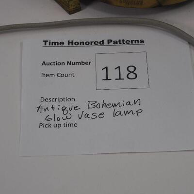Lot 118 Bohemian Glow vase lamp