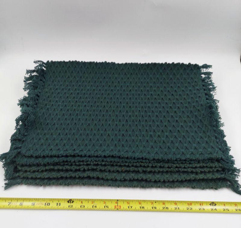 SET OF 6 DARK GREEN PLACE MATS | EstateSales.org