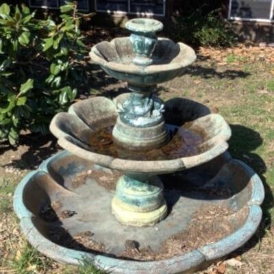 O-2056 Large Fiberglass and Cement Water Fountain 