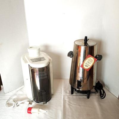 WESTBEND STAINLESS STEEL PERCULATOR AND HAMILTON BEACH JUICER