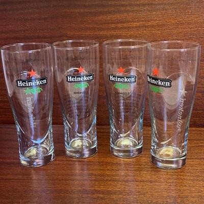 Heineken Pilsner 14oz. Pint Beer Glasses 