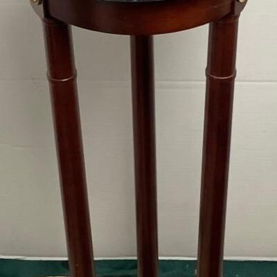 2068 Mahogany Plant Stand with Marble Top