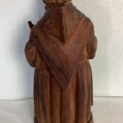 2070 Vintage Wood Carved Monk Friar Made In Ecuador