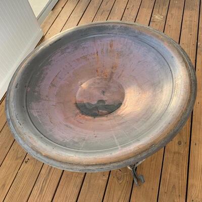 Lot 28 - Metal Fire Pit/Table & Whimsical Yard Decorations