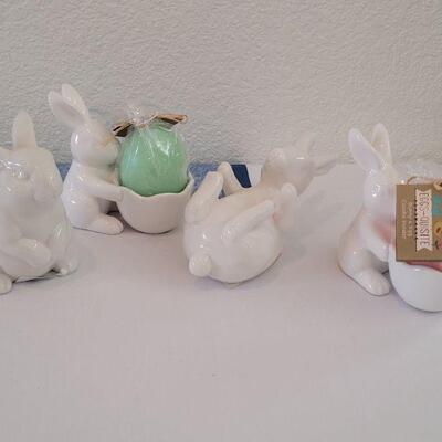 Lot 15: New Bunny Candleholders & Deco