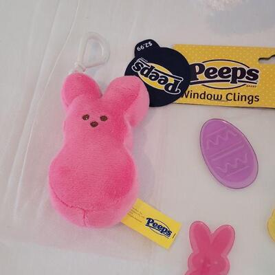 Lot 16:  New Easter Bunny Basket, Peep Clip On Plushie, Bubbles, Silly Putty & Window Gels