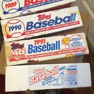 TOPPS 1989-1992 Complete Sets Unopened 3000+ Baseball Cards. Lot 1