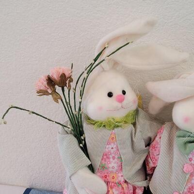 Lot 17:  (2) Decorative Bunnies 