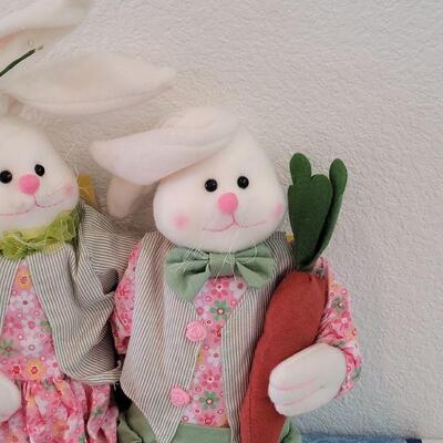 Lot 17:  (2) Decorative Bunnies 