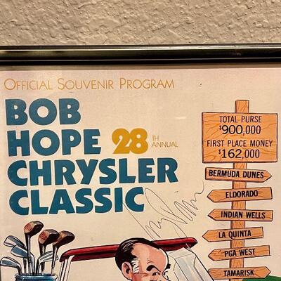 Signed Corey Pavin Vintage Bob Hope Classic Golf Souvenir