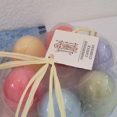 Lot 18: (2)  New Habersham Scented Wax Pottery Eggs
