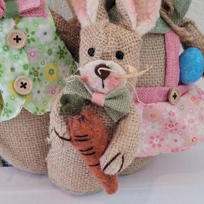 Lot 20: New Burlap Bunny Family 