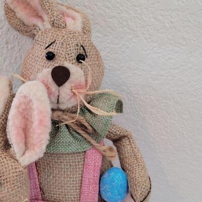 Lot 20: New Burlap Bunny Family 
