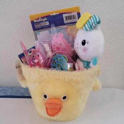 Lot 23: New Duck Easter Basket, Bunny, Bubbles & More 