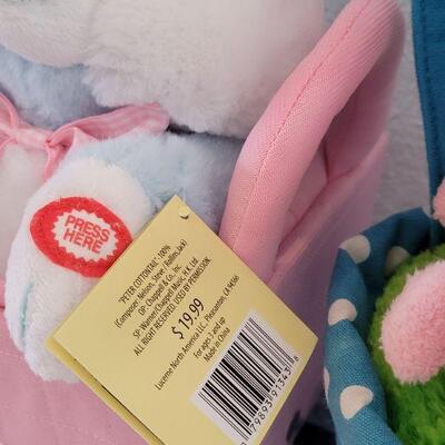 Lot 28: (2) New Singing Easter Bunnies in Baskets