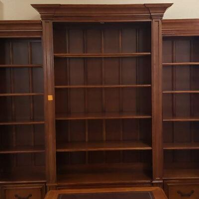 Stanley Wood Wall Unit Bookshelf, 92.5 x 8 Ft