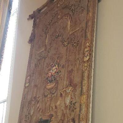 French Aubusson Tapestry made of Wood, 79H, 53.5 W