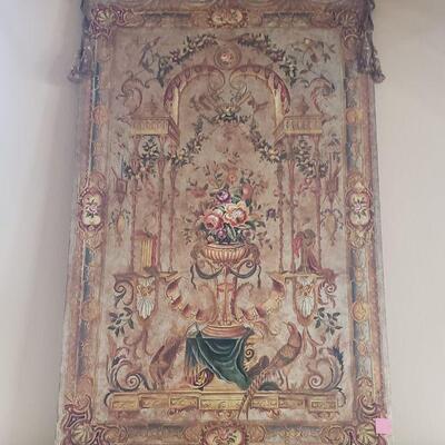 French Aubusson Tapestry made of Wood, 79H, 53.5 W