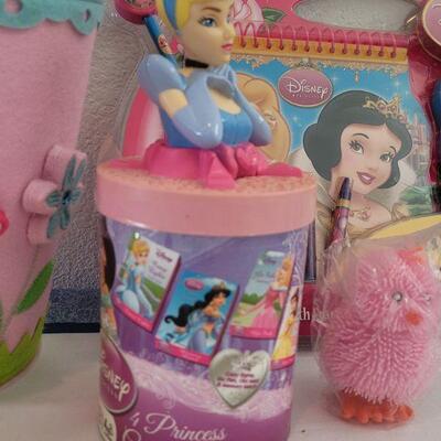 Lot 33: Felt Easter Basket, Disney Princess Card Games & Stamper Fun, Peep Bubbles, Grow a Bunny, Wind up Chick