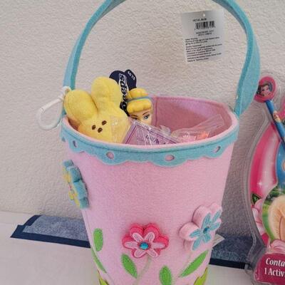 Lot 33: Felt Easter Basket, Disney Princess Card Games & Stamper Fun, Peep Bubbles, Grow a Bunny, Wind up Chick