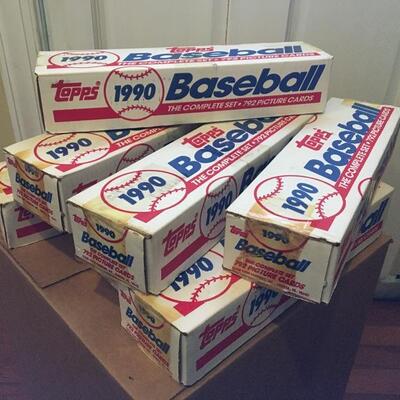 Lot of TOPPS 1989-1990 with 12 Complete Sets Unopened 9000+  Baseball Cards. LOT 17