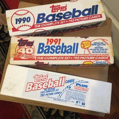 TOPPS 1990-1992 Complete Sets Unopened 2000+ Baseball Cards. LOT 23