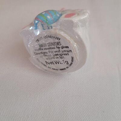 Lot 40: New Felt Easter Basket, Lamb Purse, Sequin Egg Pony Tail Holders,Lip Gloss& Little Chick Plushie