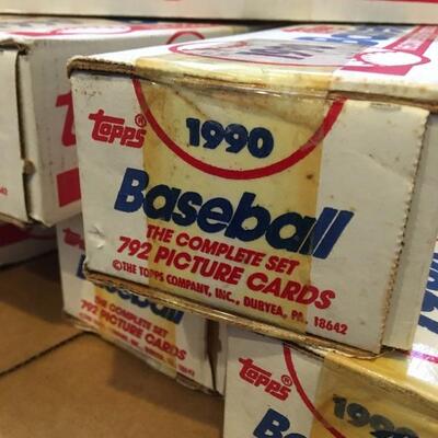 TOPPS 1990 Lot of 7 Complete Sets Unopened 5000+ Baseball Cards. LOT 26
