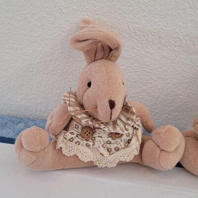 Lot 45: (2) New Soft, Bean Bottom Bunnies 