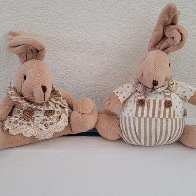 Lot 45: (2) New Soft, Bean Bottom Bunnies 